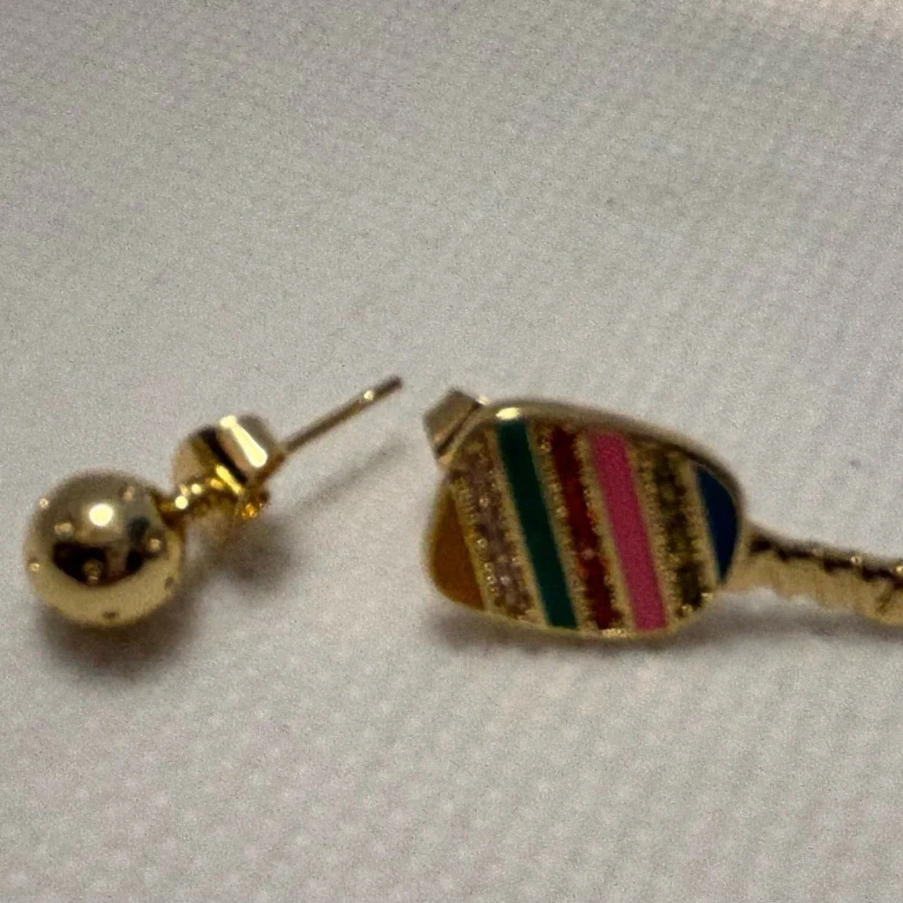 Pickleball | Paddle and Ball Stud Earrings, set - Picture 2 of 10